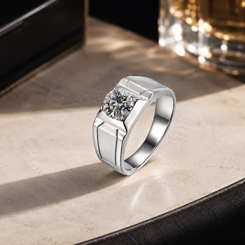 Hot selling s925 sterling silv - Moissanite Engagement Ring 1 Carat 评论和价格