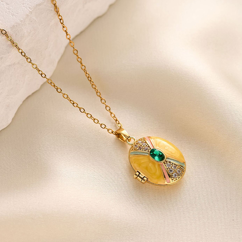 ANENJERY 316L Stainless Steel  - Heart Locket Necklace Photo 评论和价格