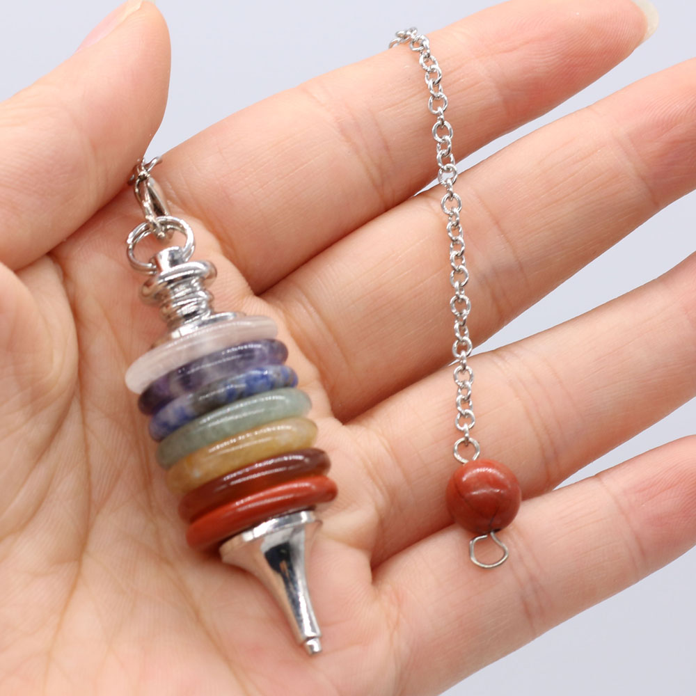Natural Stone Chakra Pendulum  - Crystal Pendant Necklace Natural Stone 评论和价格