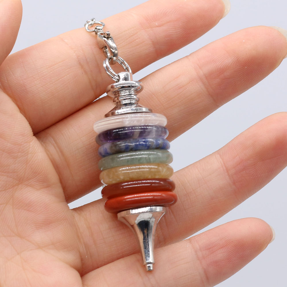 Natural Stone Chakra Pendulum  - Crystal Pendant Necklace Natural Stone 评论和价格