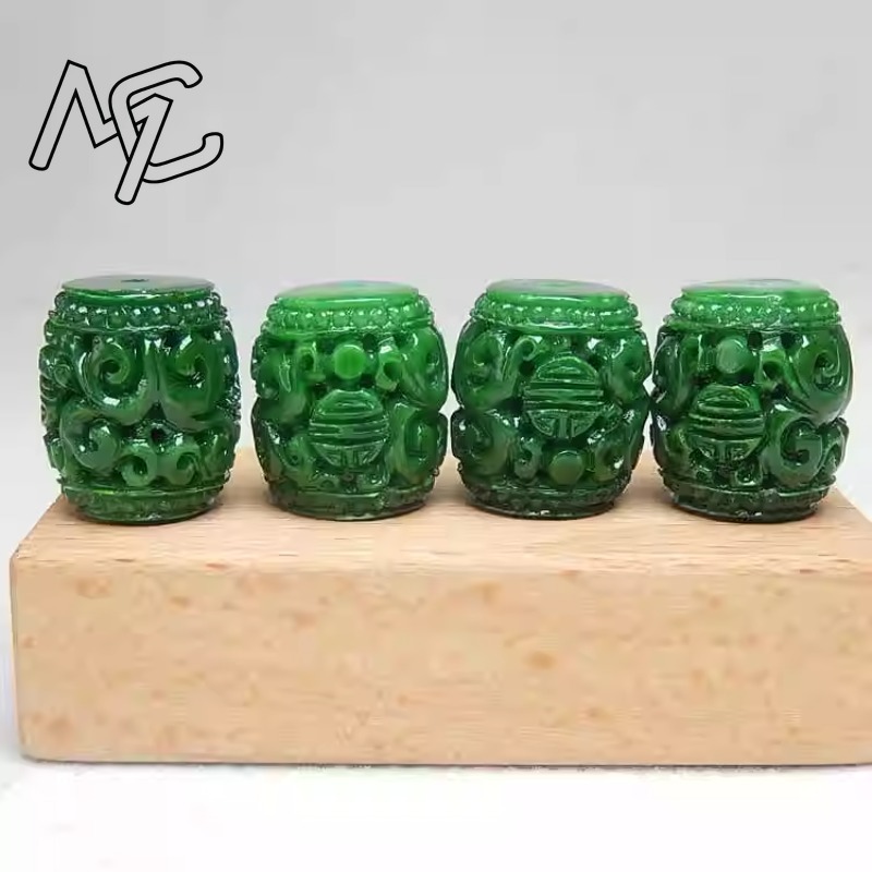 5pc Natural Green Jade Carving - Bracelets 评论和价格