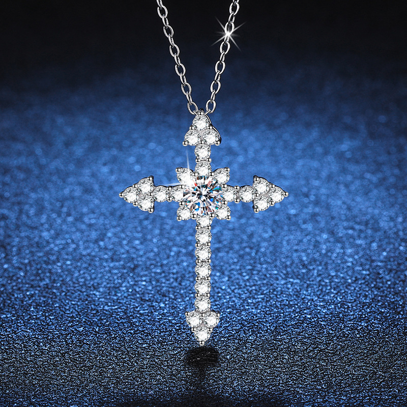 LioraGem Platinum PT950 Full-D - Cross Pendant Necklace Gold 评论和价格