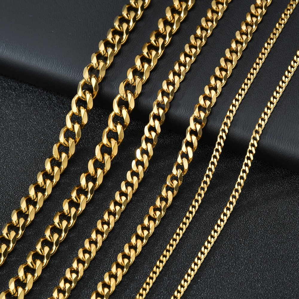 1 piece Size 3.6mm/5mm/7mm Men - Cuban Link Chain 12Mm 评论和价格