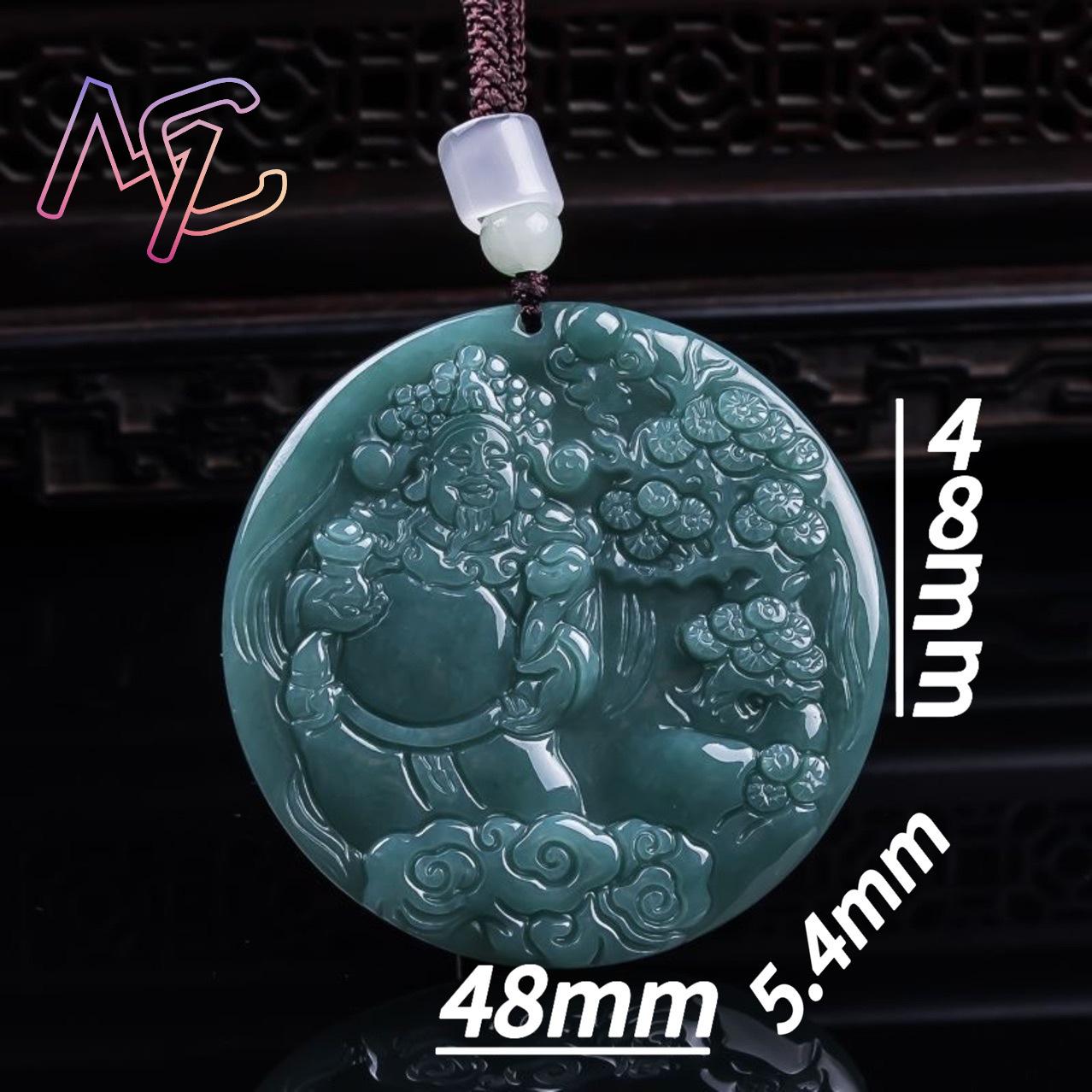 Burmese Jadeite God of Wealth  - Necklaces 评论和价格