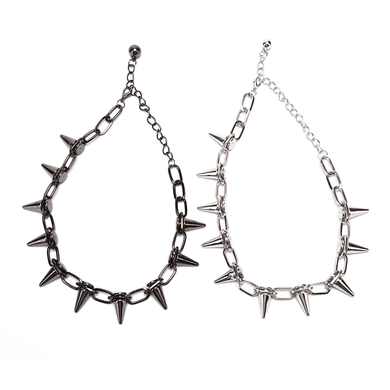 New Rivets Chokers Punk Goth H - Goth Punk Spike Choker 评论和价格