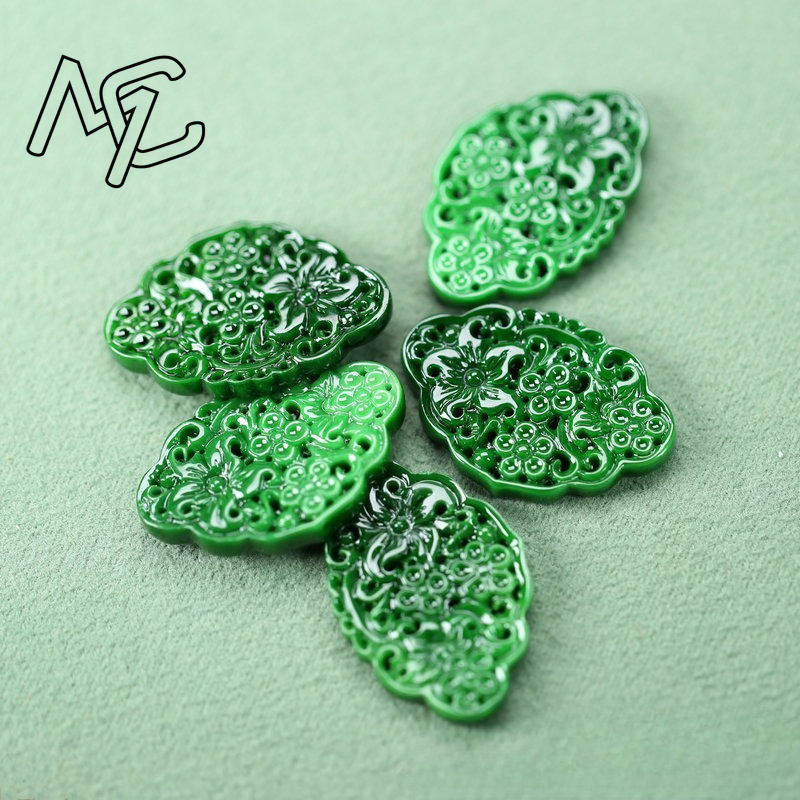 2pcs DIY Natural Dry Green Eme - Earrings 评论和价格