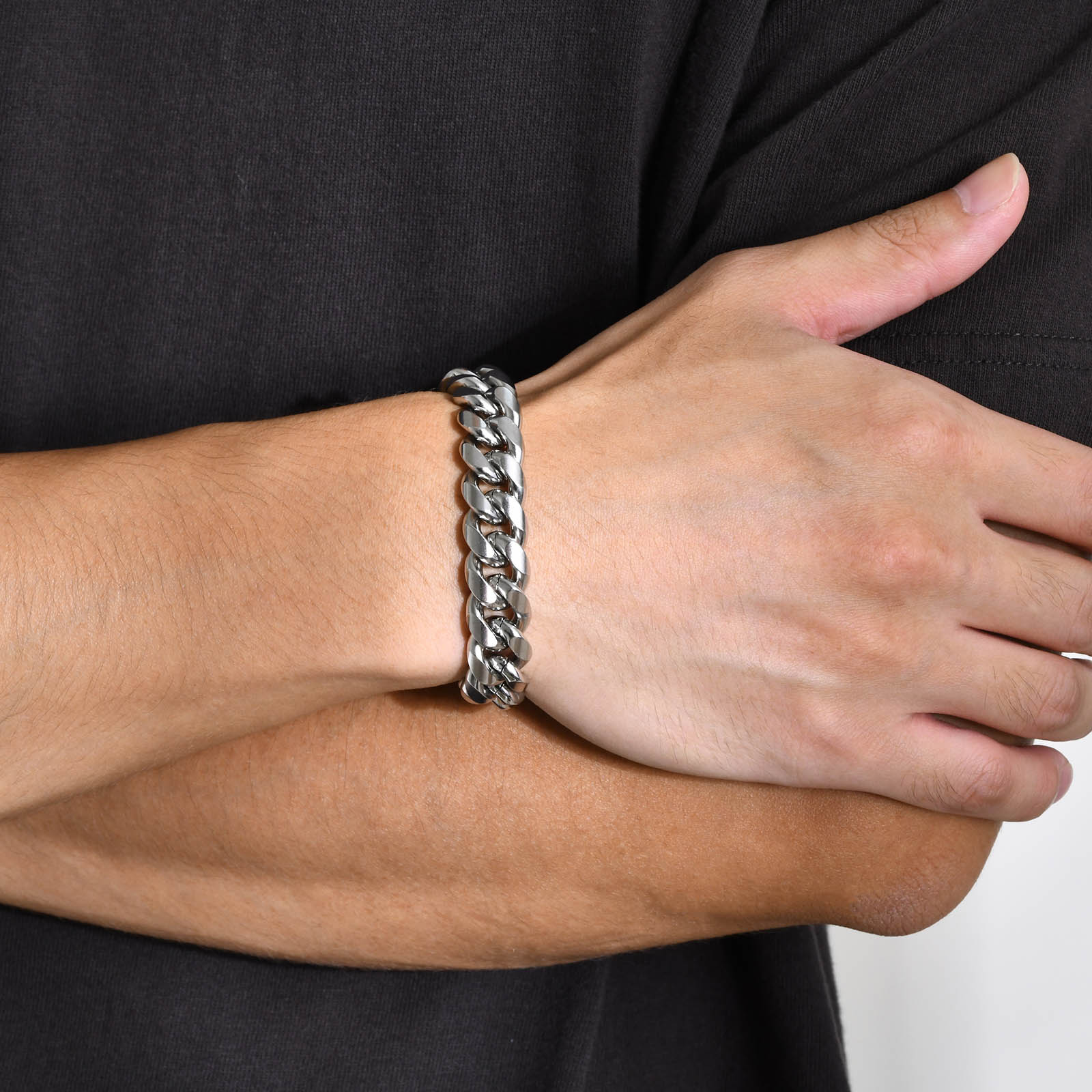 6-12MM Cuban Chain Mens Bracel - Cuban Link Chain 12Mm 评论和价格