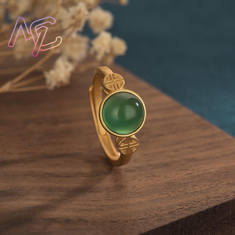 Natural Jade Rings Real Jewelr - Rings 评论和价格